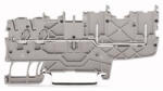 Wago 2020-1401 2 vezeték/2 tűs dugaszolható sorkapocs, 1 mm2, Push-in CAGE CLAMP, DIN 35 × 15 és 35 × 7, 5, szürke (2020-1401)