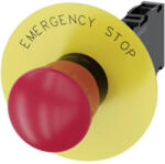 Siemens 3SU1100-1HB20-1FG0 komplett vésznyomógomb, 40mm, 1NO+NC, címkével (EMERGENCY STOP) (3SU11001HB201FG0)