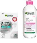 Garnier Skin Naturals micellás víz, Érzékeny bőrre, 400ml + Garnier Pure Active láthatatlan pattanásvédő tapaszok, 22 darab