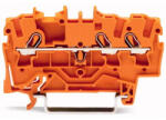 Wago 3 vezetős átmenő sorkapocs, narancs (2000-1302) (2000-1302)