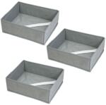 Mercaton 3 db-os készlet, Mercaton összecsukható doboz merev oldalfalakkal, max. 4 kg, 30 x 26 x 11 cm (MCT-GBZ-BW2075-X3)