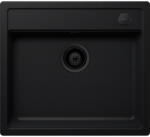 SCHOCK Schock Mono N-100 konyhai mosogatótálca 570 x 510 mm Cristadur Puro, intenzív fekete és szűrőkosár, távműködtető gomb, túlfolyó takaró Puro (SETMN100PUPVPUR)