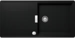 SCHOCK Schock Tia D-100L konyhai mosogatótálca Cristadur Puro 1000 x 500 mm lefolyó távműködtetővel, gránit kompozit, megfordítható, hagyományos beépítés, intenzív fekete (TIAD100LPUROSA)