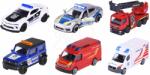 Majorette Mașini de urgență S. O. S. Majorette cu părți mobile 7, 5 cm lungime 3 tipuri 2 variante diferite (MJ3004001038)