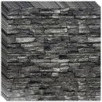 HOZRO 10 db-os HOZRO öntapadós 3D tapéta, téglautánzat modell, 5, 39 négyzetméter alapterületű, modern dizájn, nagyon könnyen felszerelhető, szürke kő (TAPET23-10BUC)