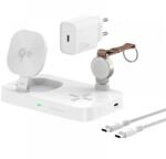 4smarts Trident Qi2 3in1 Vezeték nélküli töltőállomás + Apple Watch töltő fehér (540994)