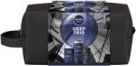 Nivea Készlet: NIVEA MEN Deep borotválkozás utáni arcszesz, 100 ml + NIVEA MEN Deep tusfürdő, 250 ml + NIVEA MEN Deep férfi dezodor stift, 50 ml + Ajándéktasak
