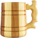  Kézzel készített 0, 5 literes fa korsó rozsdamentes acél belsővel (7003)