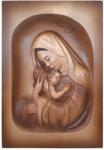  Szűz Mária a kis Jézussal fa ikon kép 25 x 36 cm (805)