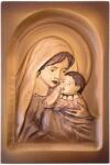  Szűz Mária a kis Jézussal fa ikon kép 25 x 36 cm (2387)
