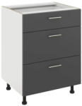 haaus Corp inferior bucătărie 60 cm, 3 sertare, alb/antracit (912727)