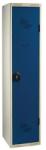 Acial szekrény, 1 rekesz, 400 mm, szürke/kék, forgó zár