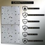  24 db öntapadós PVC padló/fali csempe NEXTLY, újrafelhasználható, vízálló, állítható, erős ragasztóval, könnyen illeszthető, 5 m2, 45, 6 x 45, 6 cm, 1, 5 mm vastag ALM-2-3 készlet