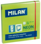 Milan Bloc notes adeziv (Post-it) Milan, 76×76 mm, Verde neon (85433)