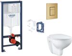 GROHE Rapid SL - Set pentru montare încastrată, toaletă, capac Softclose, clapetă Skate Cosmopolitan și set pentru tablete, Cool Sunrise periat SANI11BB4153 (SANI11BB4153)