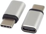 PremiumCord Protecție conector USB-C, USB-C - USB-C, F/M, gri (KUR31-16)