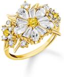 Thomas Sabo TR2335-414-4-56 Cocktailring Blume mit Steinen vergoldet Damen, Femei