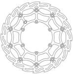 Moto Master MX_MMAST-17101190 Lebegő Flame Utcai Féktárcsa 320mm Ktm / Husqvarna