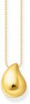 Thomas Sabo KE2281-413-39-L50V Bold - Gold-plated Necklace with Pendant drop-shaped 40-45 cm Ladies, Femei