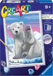 Ravensburger Set de pictură pe numere Ravensburger CreArt - Urs polar (20079)