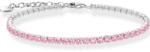 Thomas Sabo A2167-051-9-L19V Tennis Bracelet with pink stones 16-19 cm, Femei
