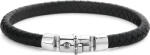 Rebel & Rose Bracelet Half Round Braided RR-L0133-S-L+ mens, Bărbați