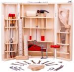 Bigjigs Toys Cutie din lemn cu instrumente pentru copii Bigjigs (BJ410) Set bricolaj copii