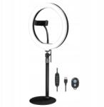 Logilink LED gyűrűs lámpa, 25cm, állvány, BT távirányító, okostelefonhoz (AA0152)