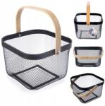 Orion Zöldség-gyümölcs kosár fém kosár fekete konyhai tároló (8592381201340)