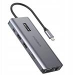 Choetech Hub 12in1 Usb-c Usb-c 4xUSB-A 2xHDMI Vga Aux kártyaolvasó HUB-M26 (6971824978292)