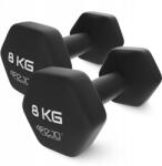 4FIZJO Súlyzók Edzéshez Öntöttvas Csúszásgátló Súlyzó Szett 2x8 Kg (DB15)