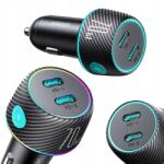 JOYROOM Autós töltő 70W 2x Usb-c Pd, kicsi, kompakt, gyors, Joyroom (JR-CCN02)