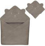 Lionelo Pamut fürdőlepedő kapucnival Lionelo 80 x 80 cm Cappuccino (100% muśliny, termoregulacyjne właściwości)