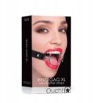 Ouch Ouch! by Shots nagy, állítható szájpecek fekete bőr (OU105BLK)