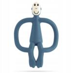Matchstick Monkey szenzoros szilikon rágóka Velvet Navy fogkefével (MM-T-011)