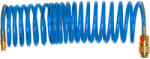 EXTOL furtun de aer spiralat pentru compresor; 8m, 15 Bar, diametru interior: 6mm, PU, cu cuplaj rapid 1/4