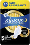 Always Ultra Secure Night Extra( 5) Szárnyas egészségügyi betét 20 db (8006540903766)