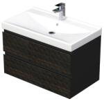 SAT Fürdőszobaszekrény mosdóval SAT Cube Way 80x47, 5x46 cm barna matt CUBE3D46802ZHVER (CUBE3D46802ZHVER)