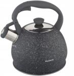 Klausberg 2L acél vízforraló, szürke, síppal (KB-7321)