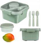 Keter Ételtároló Saláta Uzsonnás doboz Evőeszköz Légmentesen záródó Négyzet alakú Curver (3253920950192)