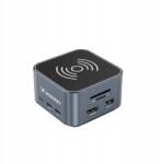 Wozinsky Usb-c hub 12 az 1-ben Wozinsky WHBC09Y8S multifunkciós, töltésmentes funkcióval (5907769366420)