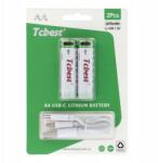 Tcbest Akkumulátor R6 (aa) 1100 mAh Type-C aljzattal Usb A kábel (6954457881825)