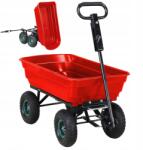 Miweba Kocsi billenőplatós talicska 300kg 3az1ben Piros (PR0018423-02)