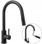 Rea Konyhai csaptelep Fresh Black Matt Kifolyócső Rea (REA-B9147)