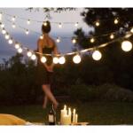 JohnGreen Napelemes kerti fényfüzér Led golyókkal, 20 világító elem (SDH1094)