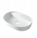 BALNEO Mosdókagyló Kerámia Asztali Fehér 61, 5x41, 5 cm ovális Alvio (5906792481773)