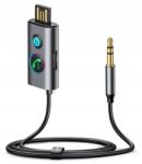 JOYROOM Vezeték Nélküli Autós Bluetooth Vevőegység V5.3 Kábel 1M JR-CB7 Szürke (6956116756789)