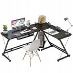 Muvu Sarok Íróasztal Nagy Modern Ipari Számítógép Fekete Gamer (BIURKO NAROŻNE DUŻE NOWOCZESNE INDUSTRIALNE)