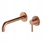 Omnires Y falra szerelhető falsík alatti mosdócsaptelep hosszú kifolyócsővel, réz (Y1215HLROCPB)