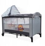 Aga4Kids Utazóágy, hálós oldalfal, szúnyogháló, 125×65×77cm, 17kg teherbírás (K16625)